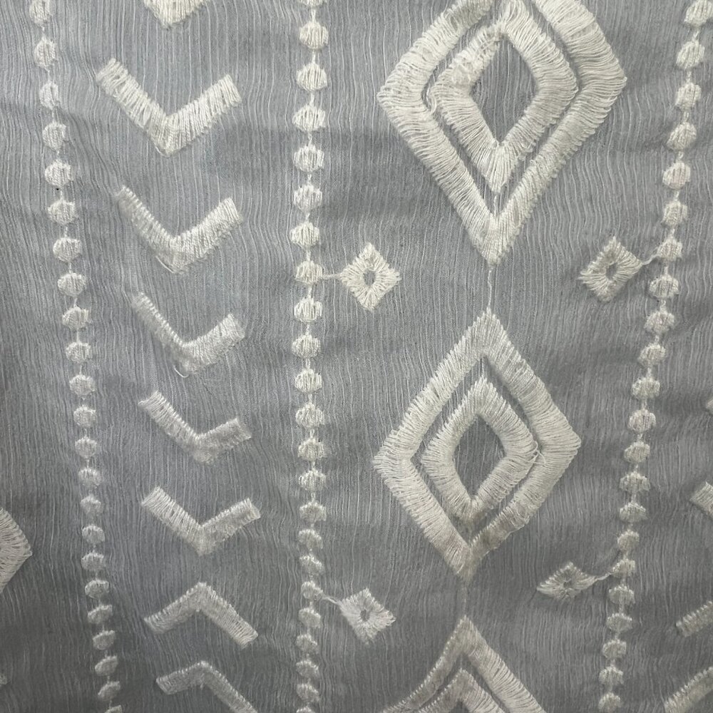 Old Navy Baja Embroidered Tunic Boho Peasant‎ in Whipped Cream Size M Sheer - Picture 8 of 10